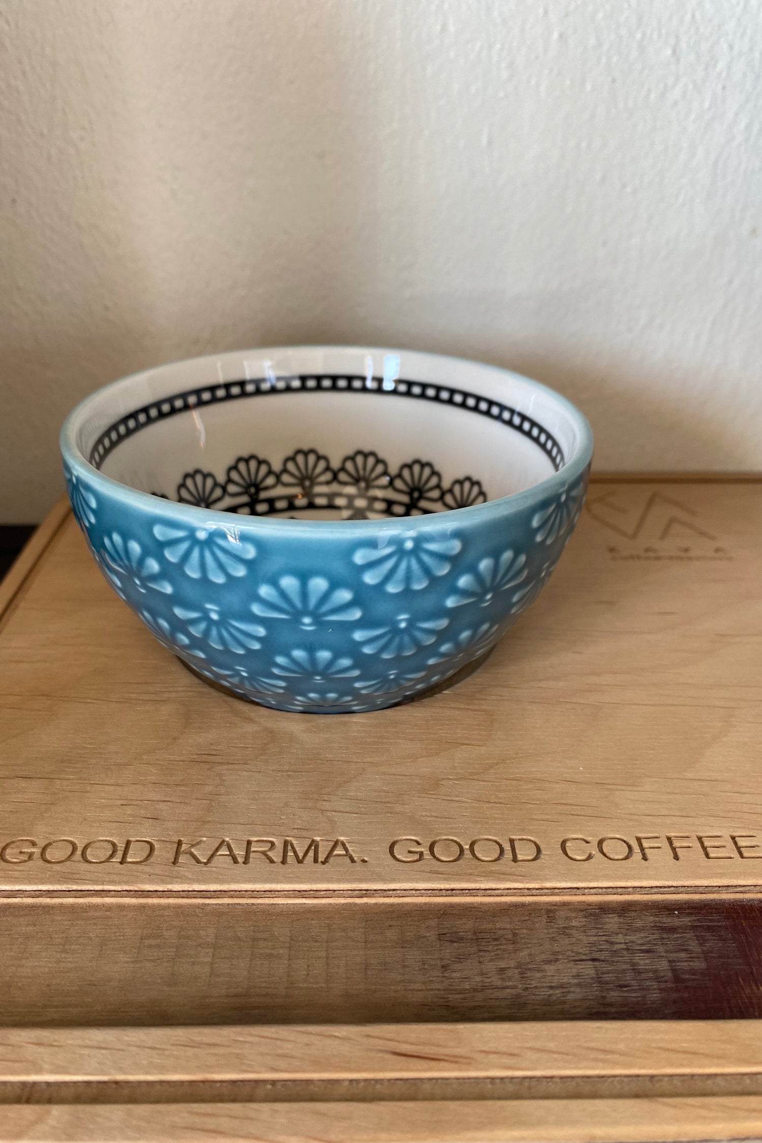 Cappuccino Tasse blau 