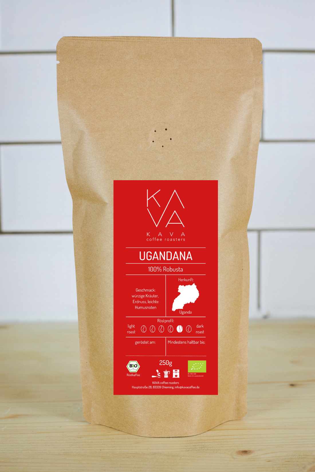 KAVA Bio Espresso Ugandana 100% Robusta