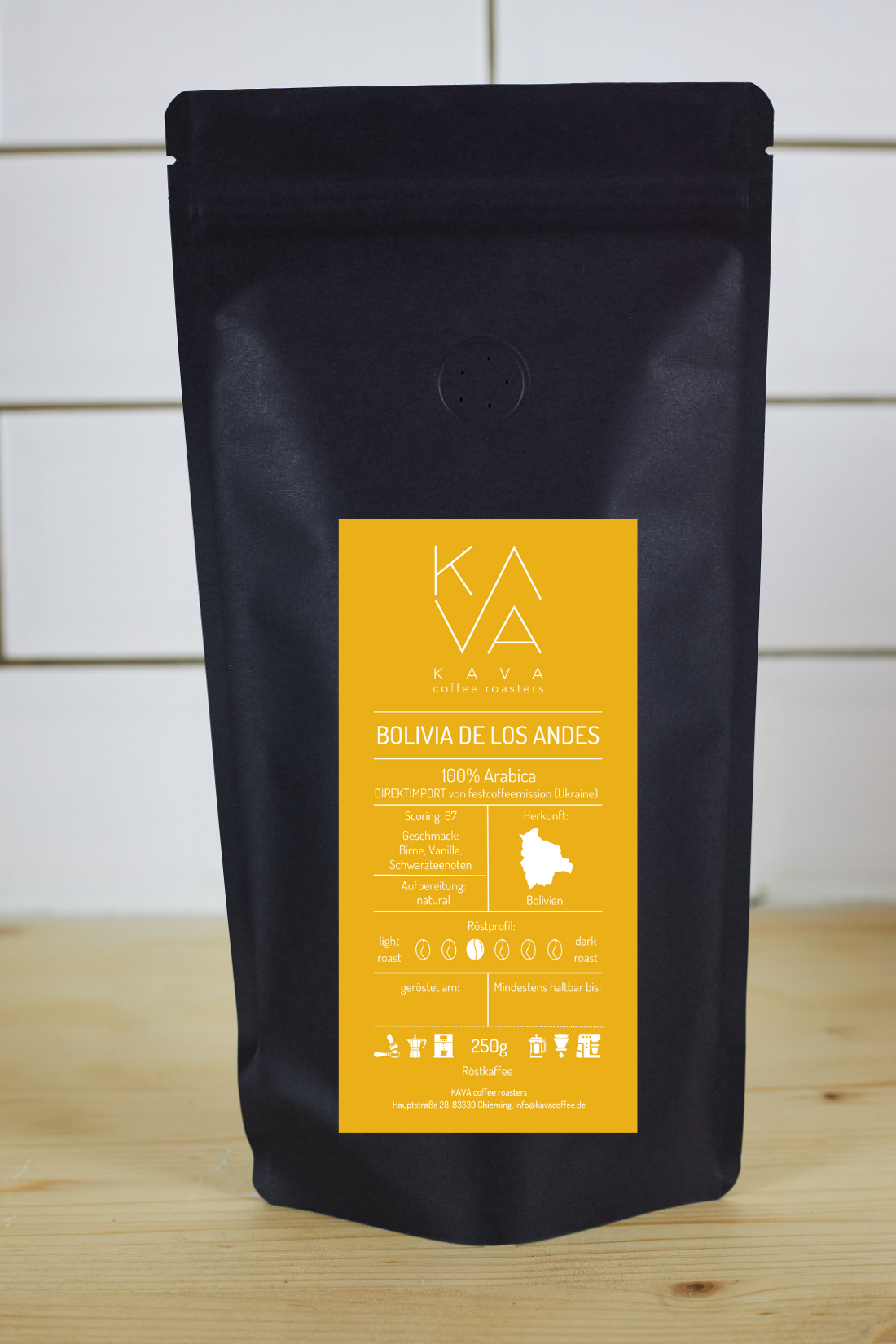 KAVA Arabica natural Bolivien Filter & Espresso