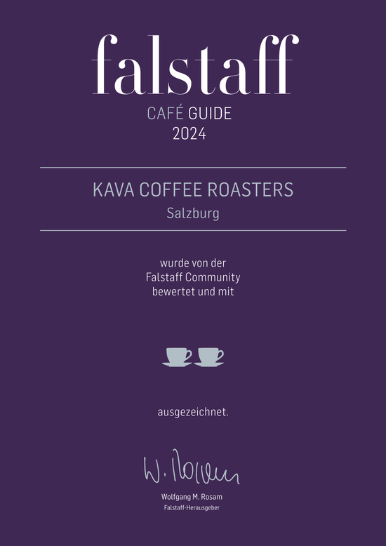 KAVA Salzburg empfohlen im Falstaff Cafe Guide