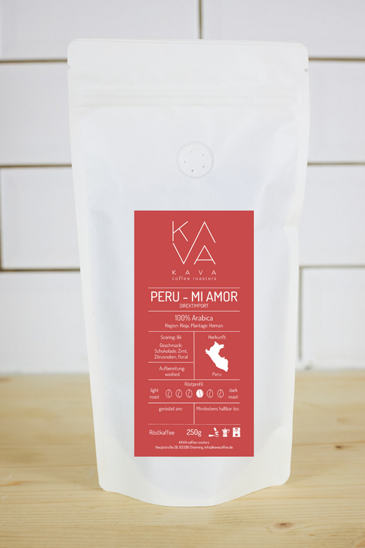 KAVA Peru Mi Amor Direktimport 100% Arabica Filterkaffee