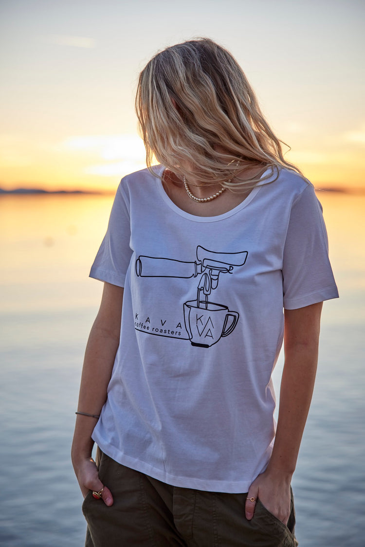 KAVA organic Shirt Women white Espresso